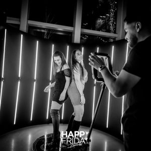 360 photobooth feest lightsticks LED circle achtergrond