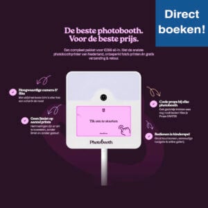 Photobooth inclusief bezorging in heel Nederland
